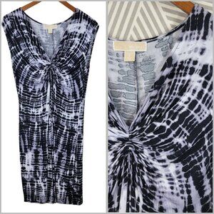 Michael Kors Dress Size Small Stretch Black White Casual Tie Dye Swim Cover Up